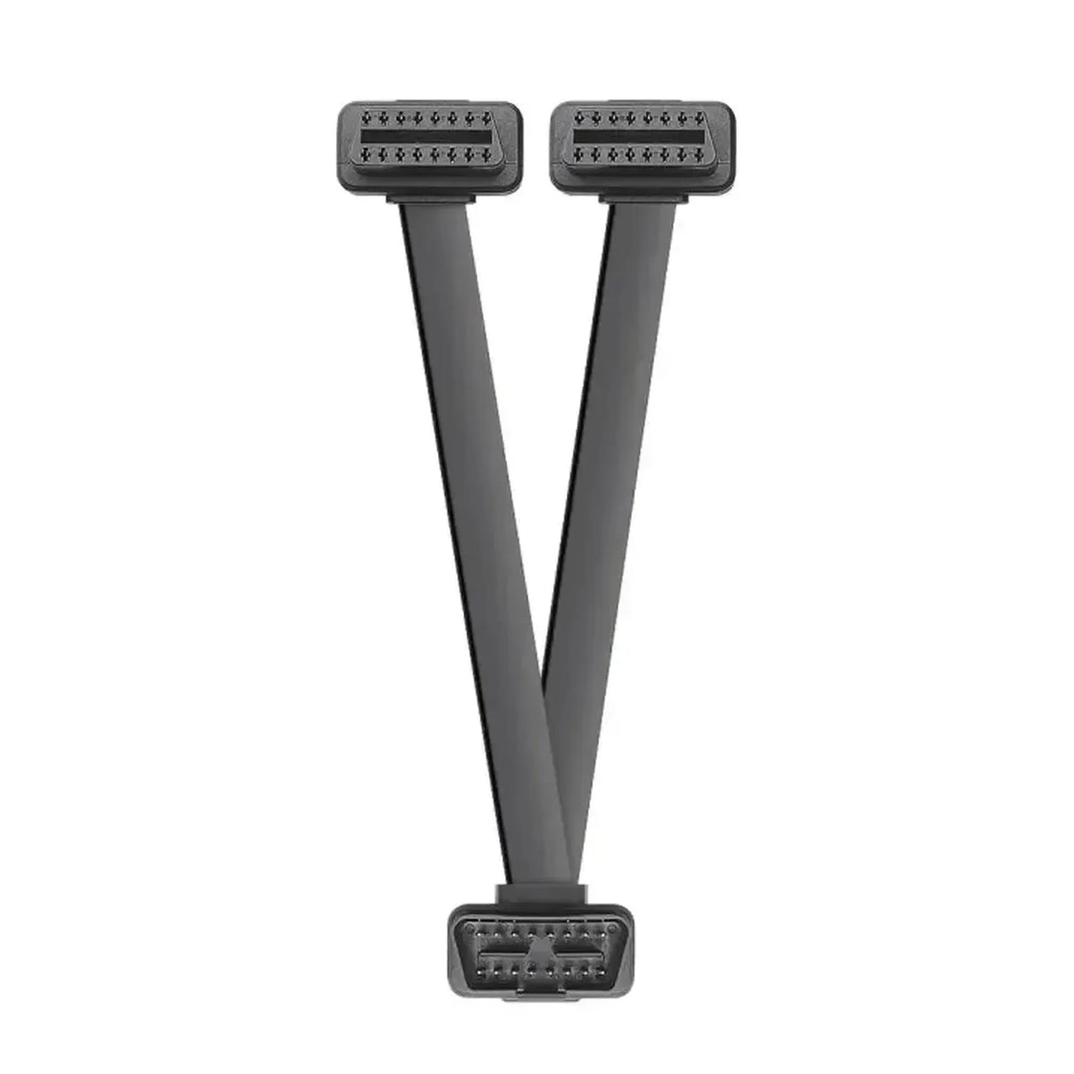 16-pins OBD2 Platte Verleng- en Splitterkabel 2-delig (30 cm) | Interface