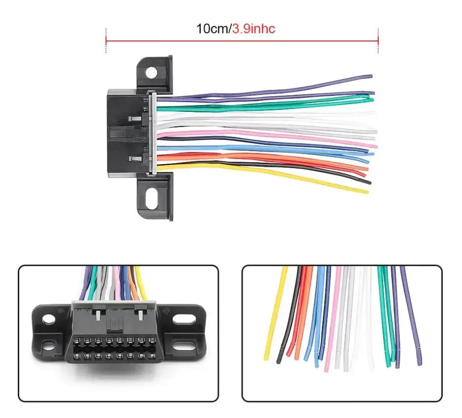 16-pins OBD2 Poort (Vrouwelijk) met 16 Open Eindkabels (10 cm) | Accessoires