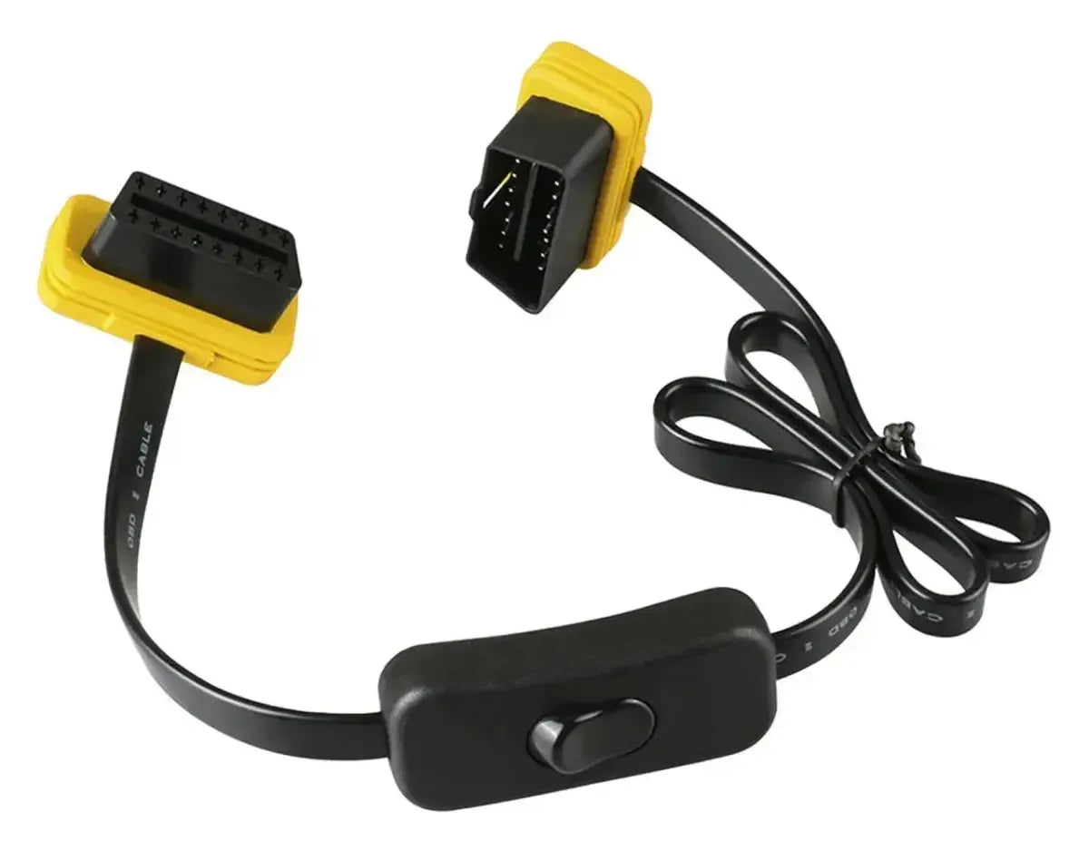 Autool (MOC259) | 16-pins OBD2 Platte Verlengkabel met Switch (60 cm) | Interface