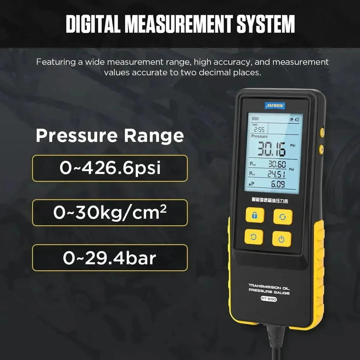 Autool PT650 | Transmissie Oliedruktester