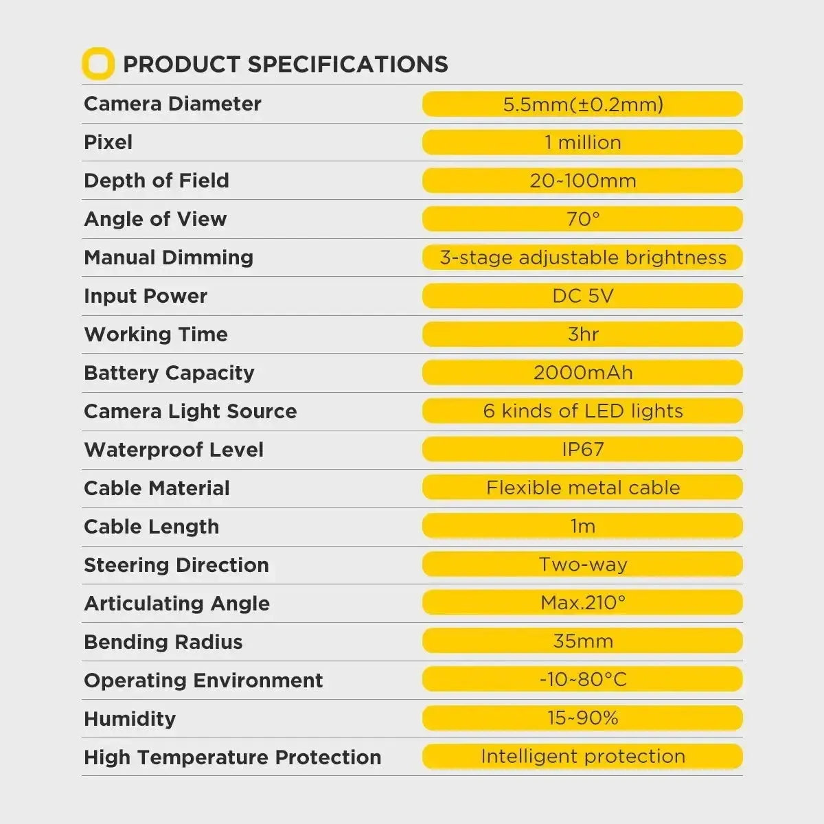 Autool SVB305 | Inspectiecamera (6.35 mm)