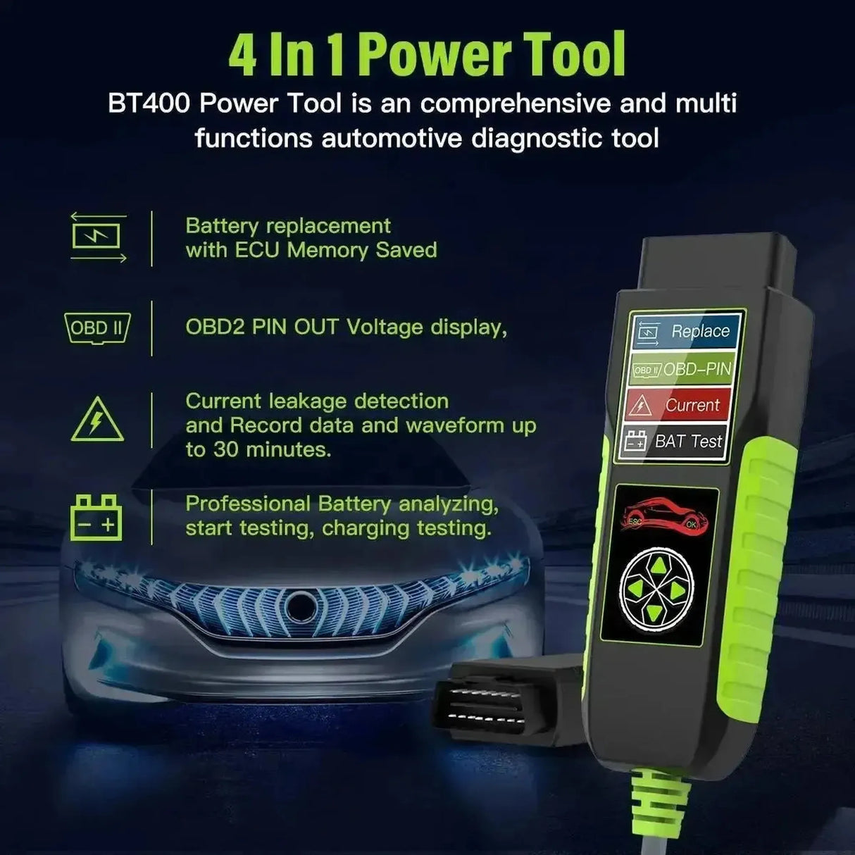 TopDiag BT400 Multifunctionele | Accutester