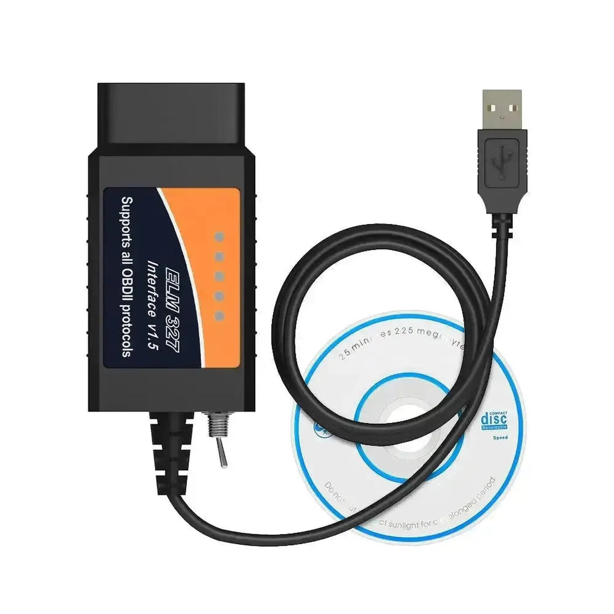 Universele ELM327 (CHT340) (HS/MS-CAN Switch) | USB-Interfacekabel