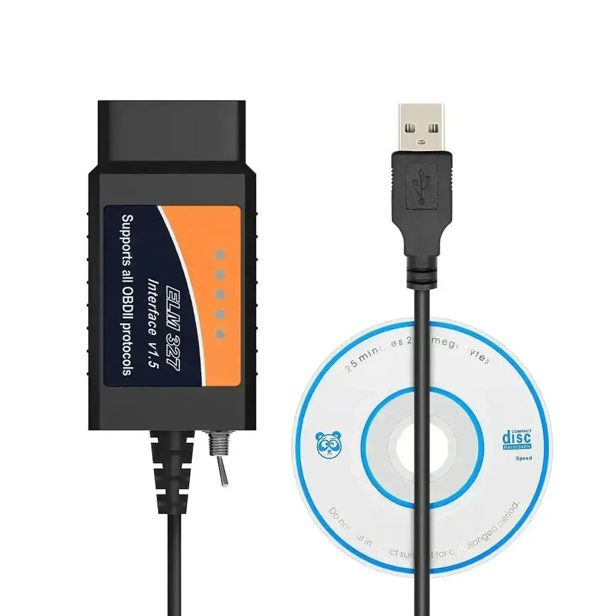 Universele ELM327 (FT232RL) (HS/MS-CAN Switch) | USB-Interfacekabel