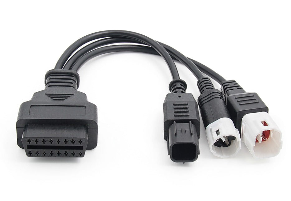 Honda/Yamaha 3+4+6-pins - 16-pins OBD2 Verloopkabel | Motorfiets