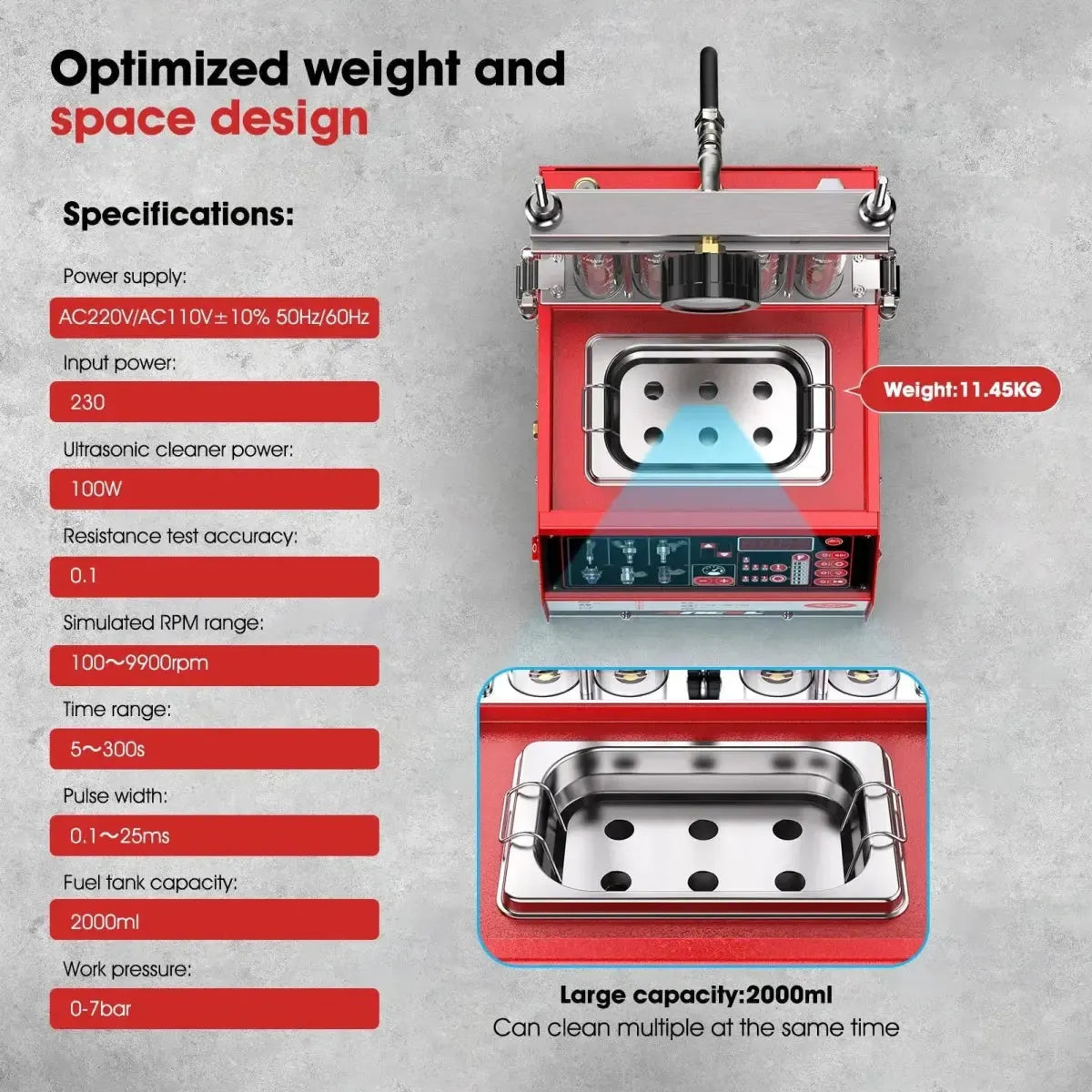 Ancel AJ400 GDI Benzine Injectortester