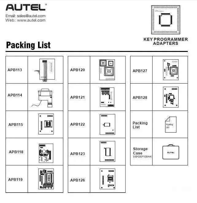 Autel MaxiIM IMPKA Adapter Kit | Accessoires (12-Delig)