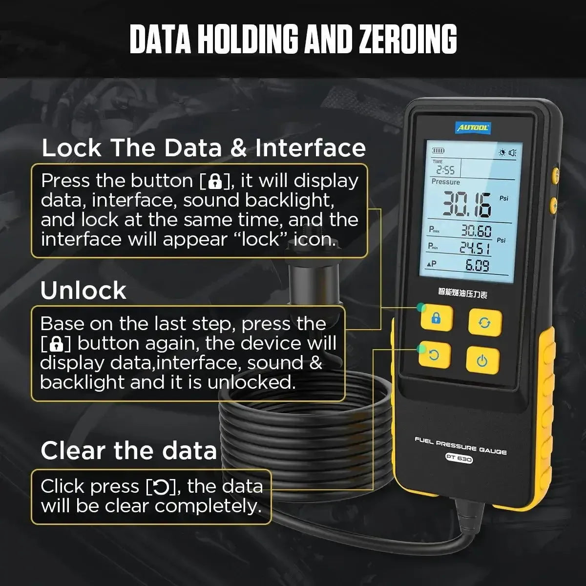 Autool PT630 | Brandstofdruktester