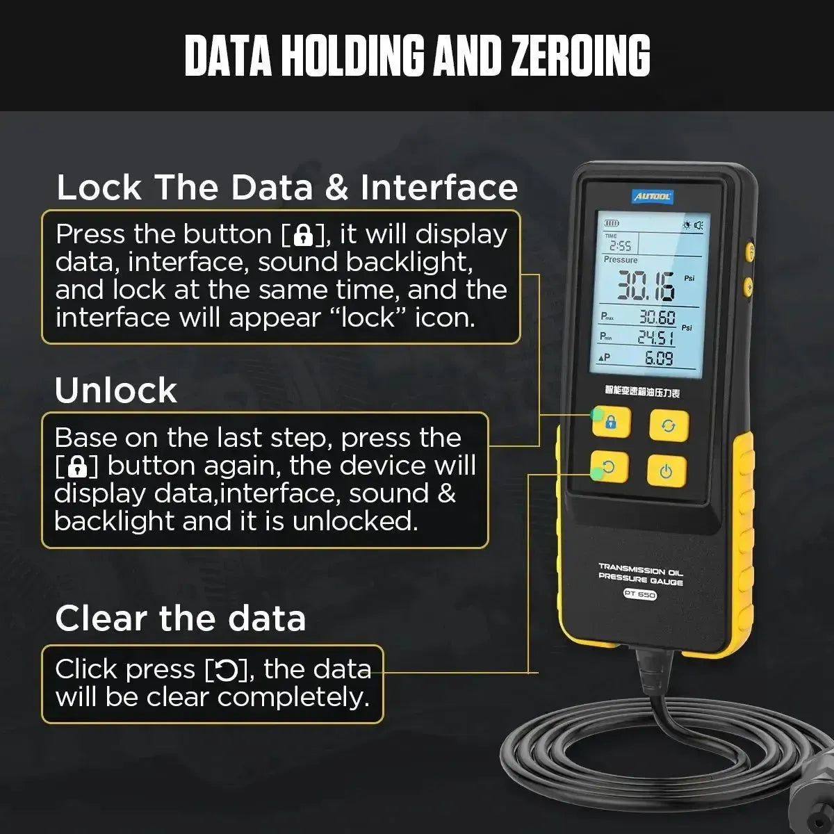 Autool PT650 | Transmissie Oliedruktester