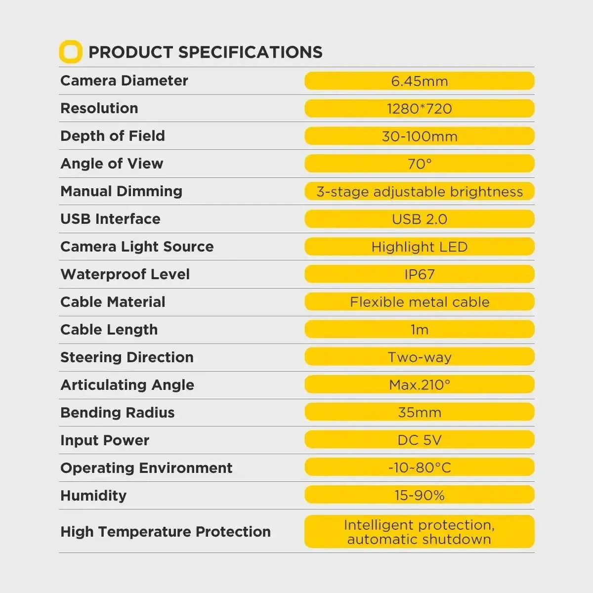 Autool SVB302 | Inspectiecamera (6.35 mm)