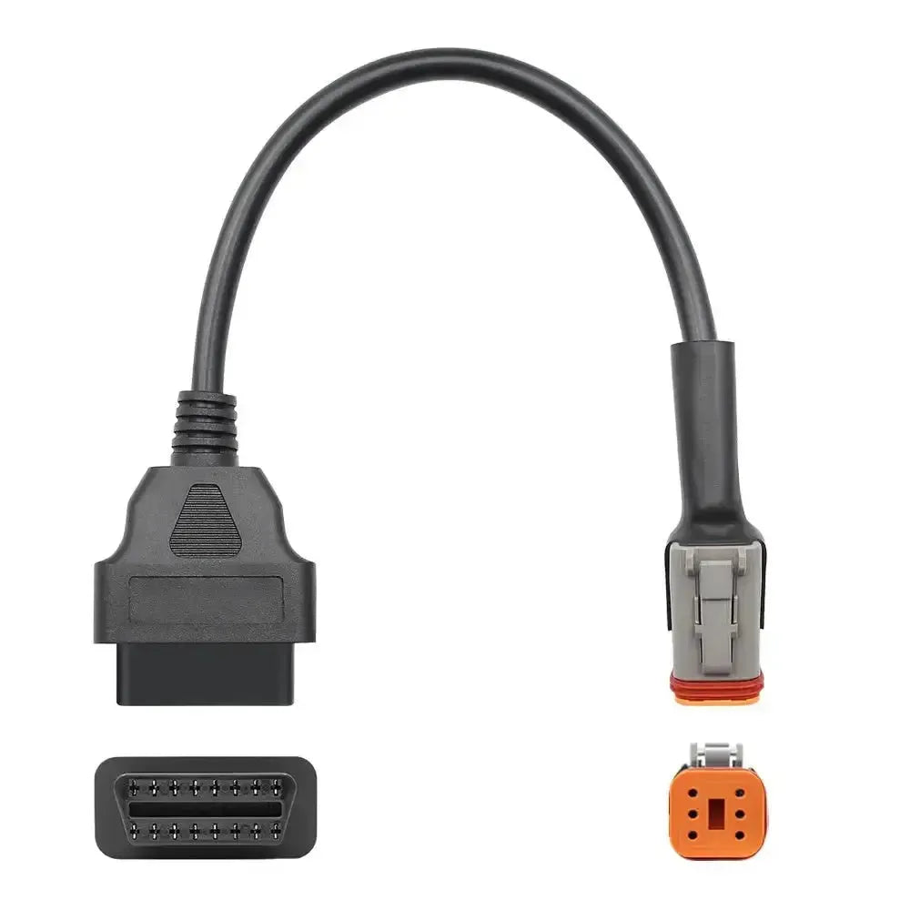 Harley-Davidson 6-pins OBD – 16-pins OBD2 Verloopkabel | Motorfiets