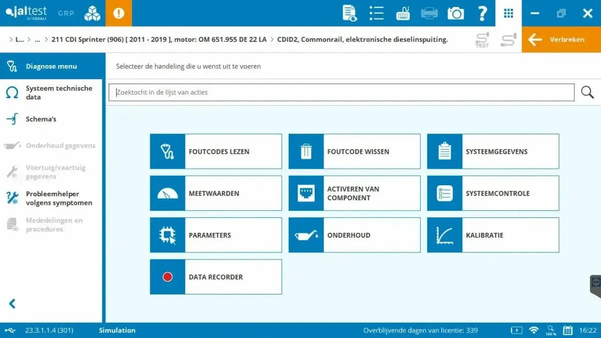 Jaltest LCV (Light Commercial Vehicle) Uitleesapparaat