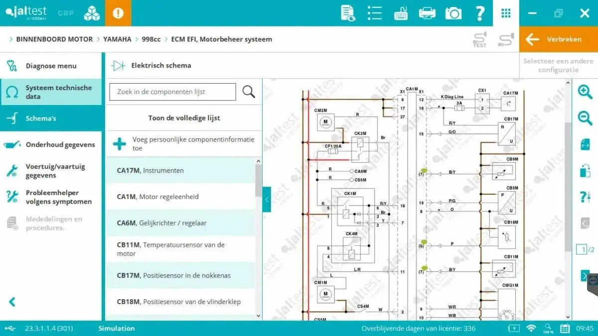 Jaltest Marine (Binnenboord) Uitleesapparaat