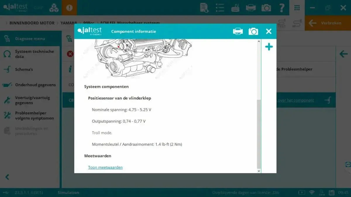 Jaltest Marine (Binnenboord) Uitleesapparaat