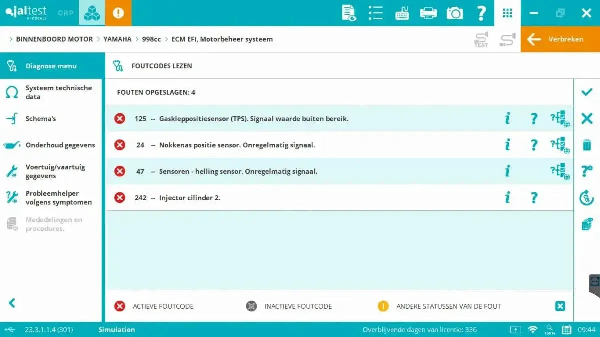 Jaltest Marine (Binnenboord) Uitleesapparaat