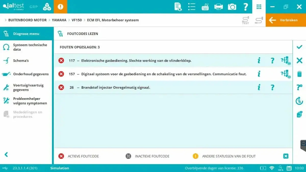 Jaltest Marine (Buitenboord) Uitleesapparaat