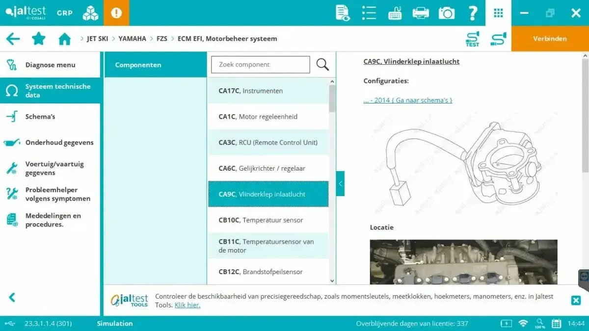 Jaltest Marine (Jetski) Uitleesapparaat