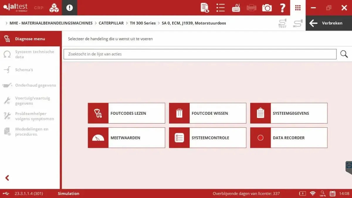 Jaltest MHE (Material Handling Equipment) Uitleesapparaat