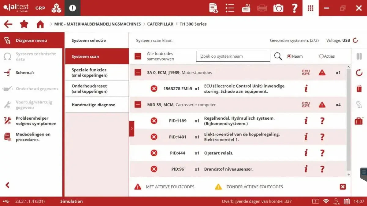 Jaltest MHE (Material Handling Equipment) Uitleesapparaat