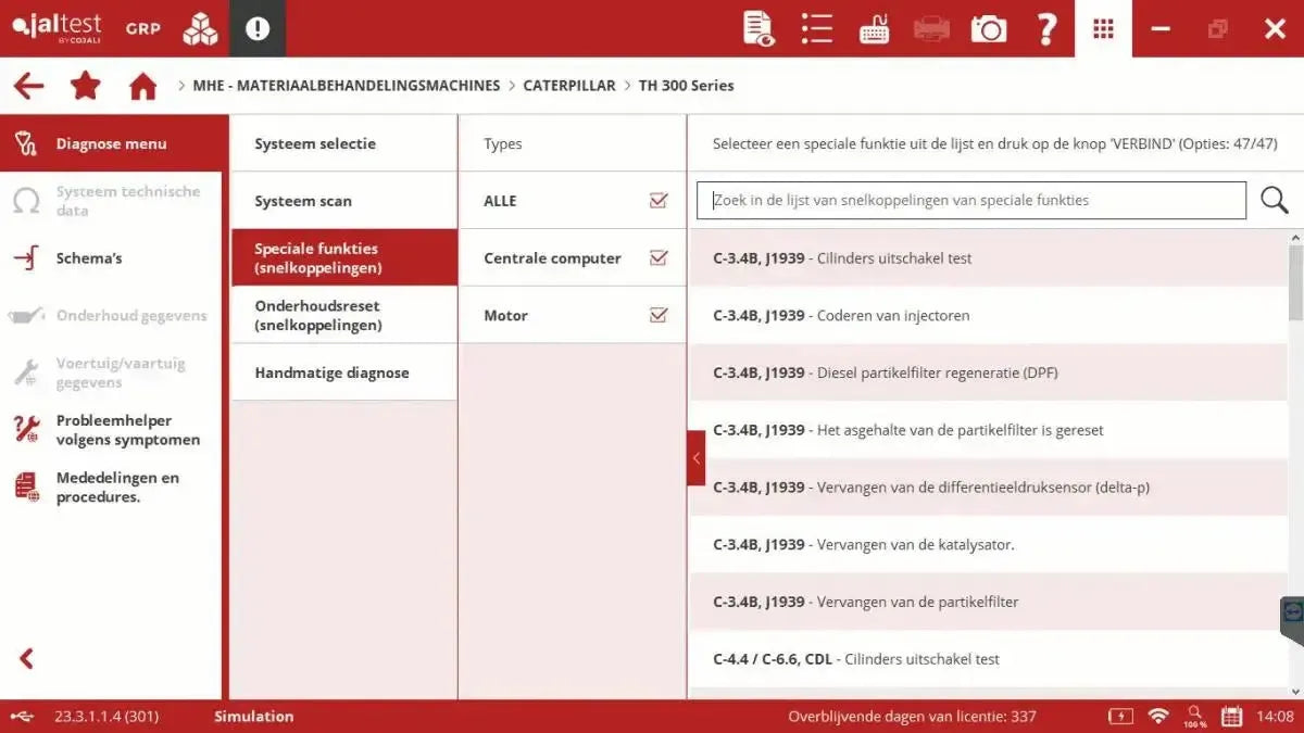 Jaltest MHE (Material Handling Equipment) Uitleesapparaat