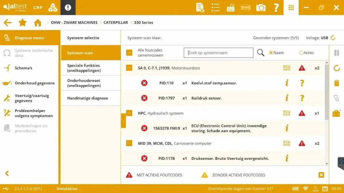Jaltest OHW (Off-Highway) Uitleesapparaat