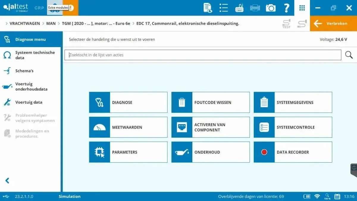 Jaltest Vrachtwagen Uitleesapparaat
