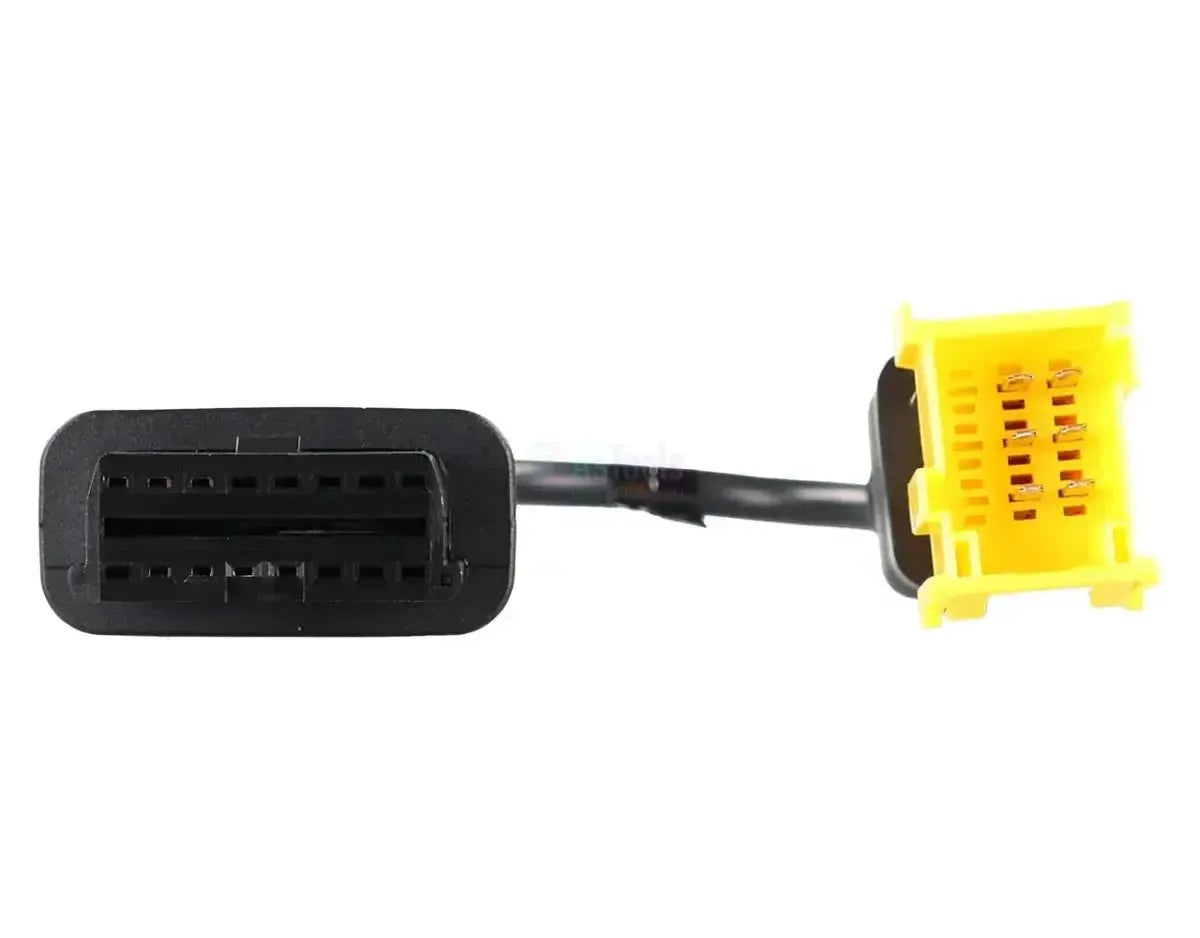Jaltest (JDC309A) | ZF Ecolife (MCP) 9-pins OBD - 16-pins OBD2 Verloopkabel | Autobus