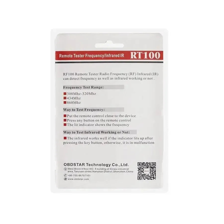 OBDSTAR RT100 | Sleutelfrequentie- Infraroodtester