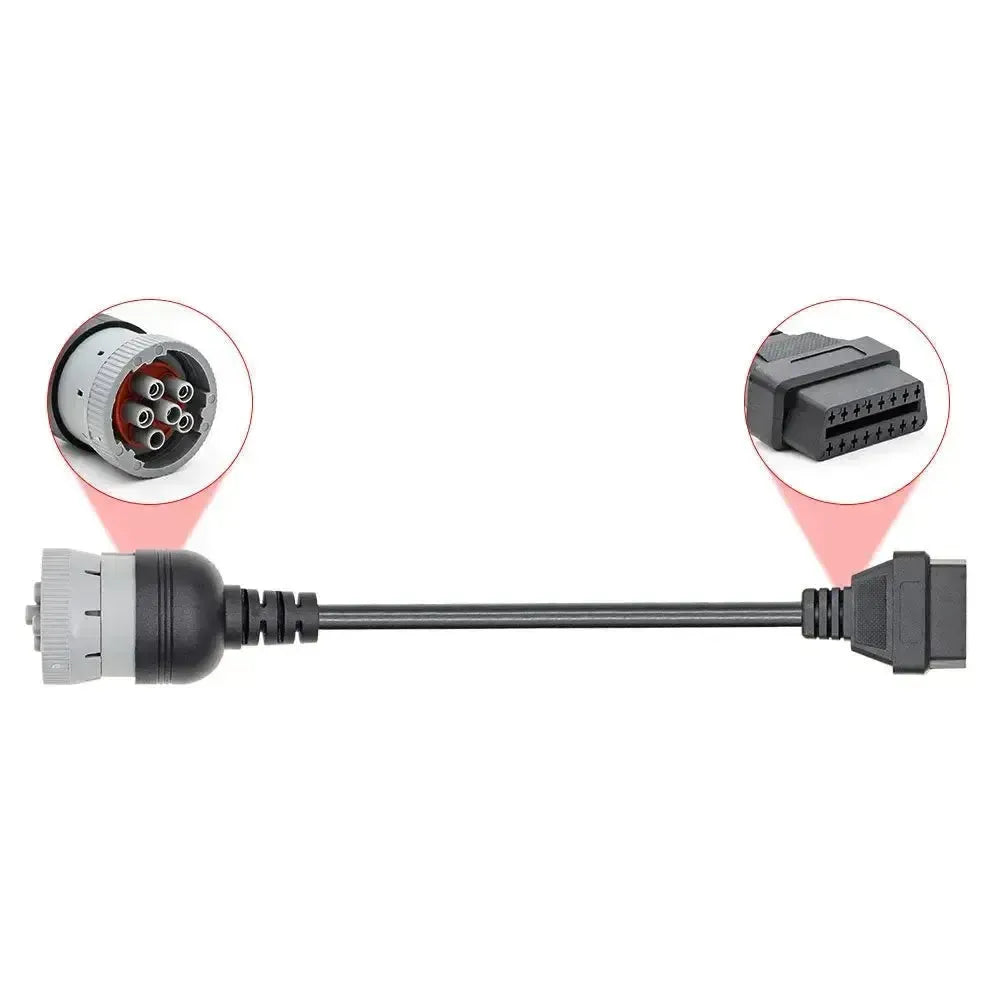 Universele 6-pins J1708 - 16-pins OBD2 Verloopkabel | Bedrijfs- en Werkvoertuig