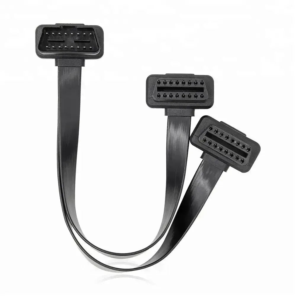 16-pins OBD2 Platte Verleng- en Splitterkabel 2-delig (30 cm) | Interface