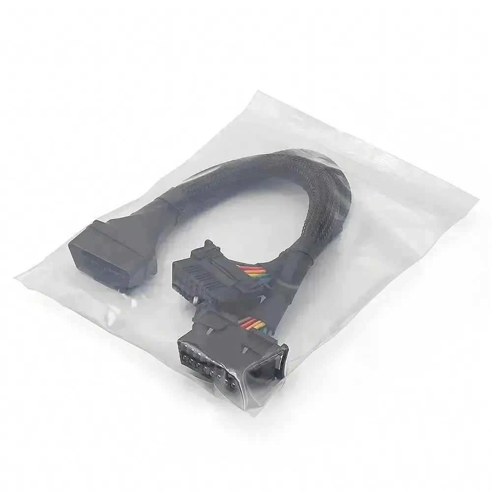 16-pins OBD2 Nylon Verleng- en Splitterkabel 2-delig (30 cm) | Interface