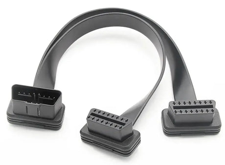 16-pins OBD2 Platte Verleng- en Splitterkabel 2-delig (30 cm) | Interface
