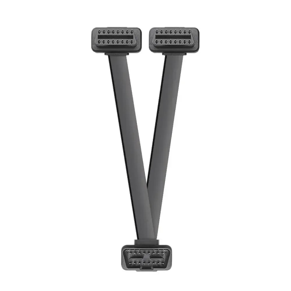 16-pins OBD2 Platte Verleng- en Splitterkabel 2-delig (30 cm) | Interface