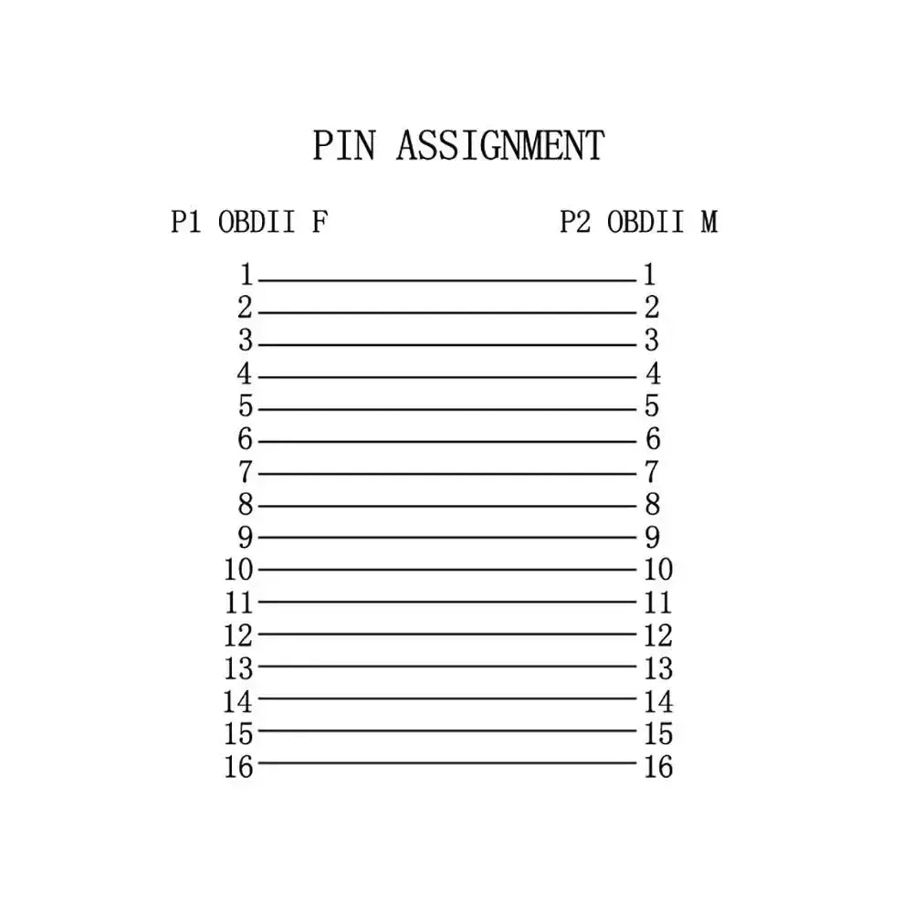 16-pins OBD2 Verlengkabel (50 cm) | Interface
