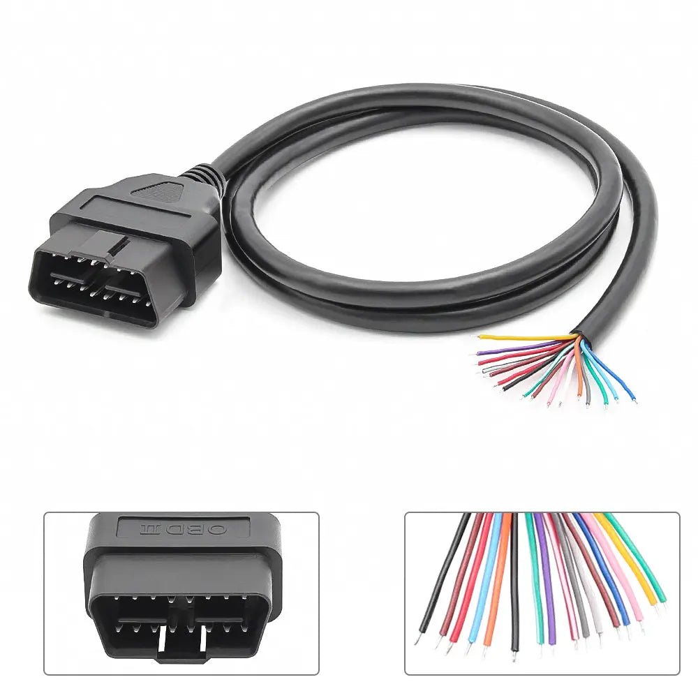 16 Pins OBD2 Stekker Mannetje Met 16 Open Eindkabels Verloopkabel 100 cm