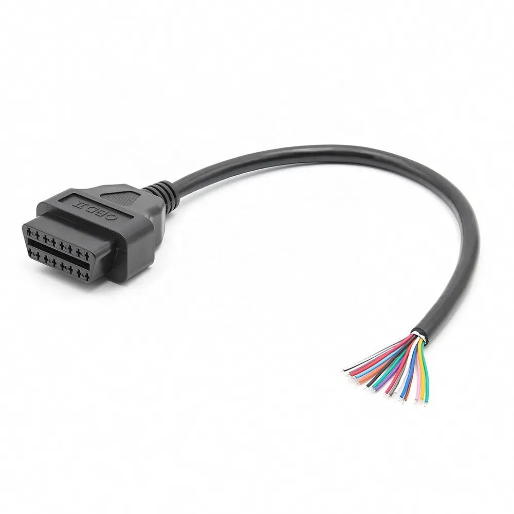 16 Pins OBD2 Stekker Vrouwtje Met 16 Open Eindkabels Verloopkabel 30 cm
