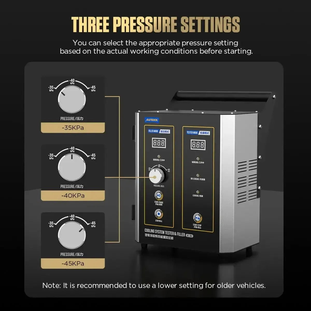 Autool SC301 | Koelvloeistoftester & Ontluchter