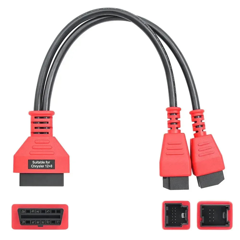 FCA 12+8-pins SGW – 16-pins OBD2 Verloopkabel | Personenauto