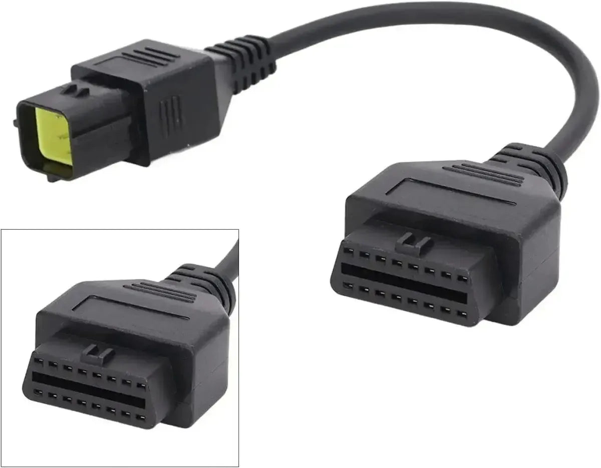Universeel (A0183) | Husqvarna 6-pins OBD – 16-pins OBD2 Verloopkabel | Motorfiets