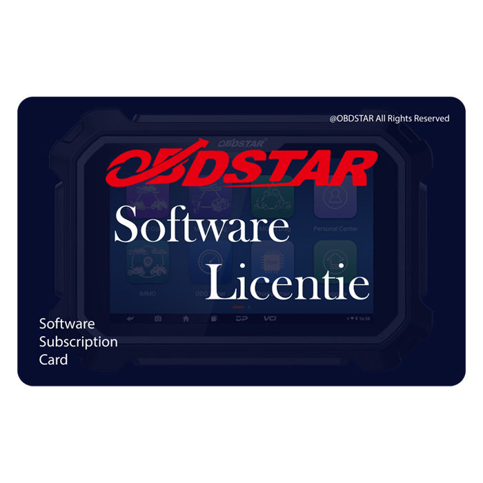 OBDSTAR KeyMaster G3 | Test Platform | Software-licentie