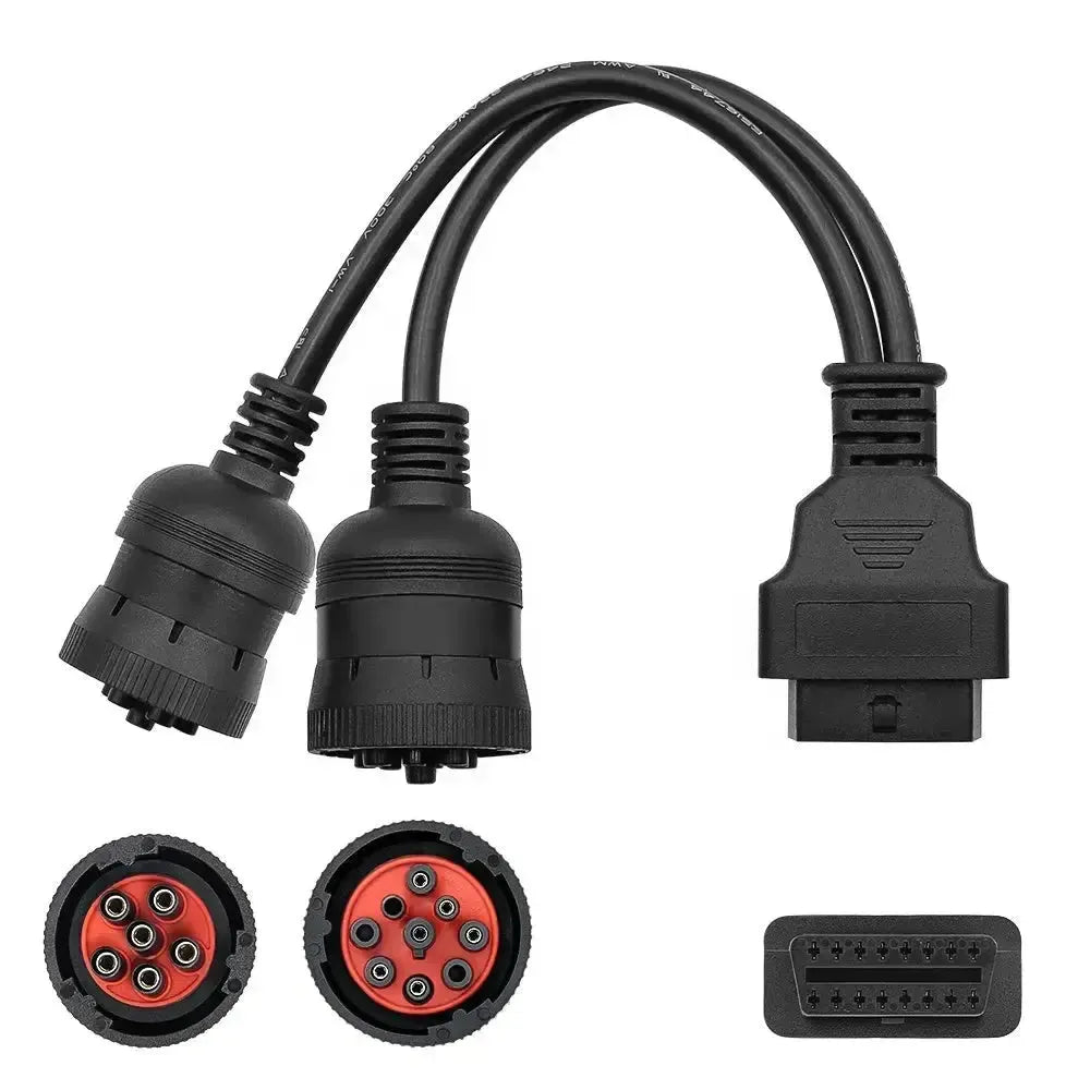 Universeel 6+9 J1708+J1939 – 16-pins OBD2 Verloopkabel | Bedrijfs- en Werkvoertuig