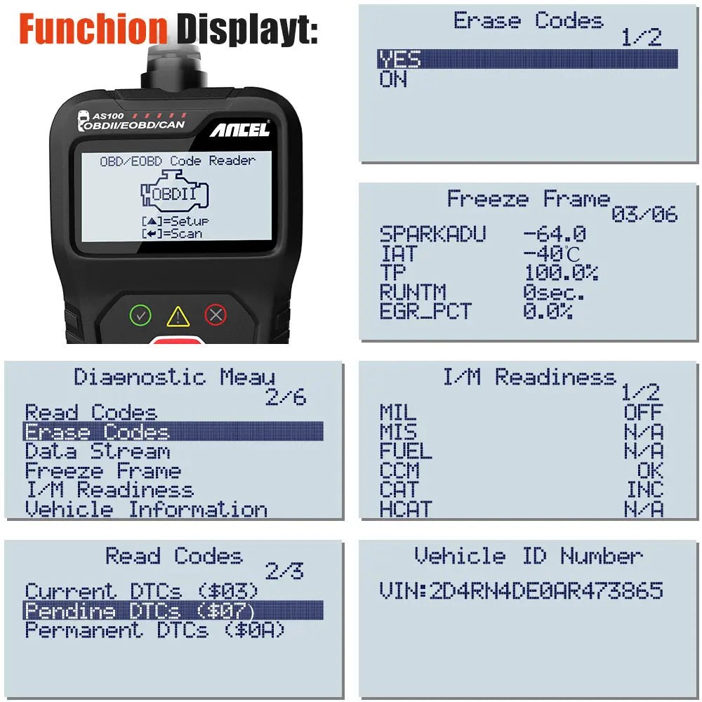 Ancel AS100 Auto Foutcodelezer