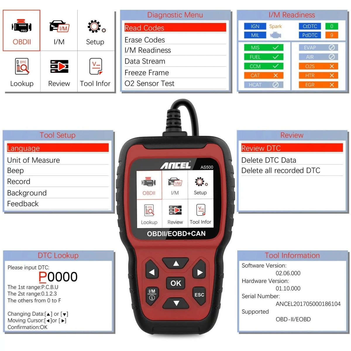 Ancel AS500 Auto Foutcodelezer