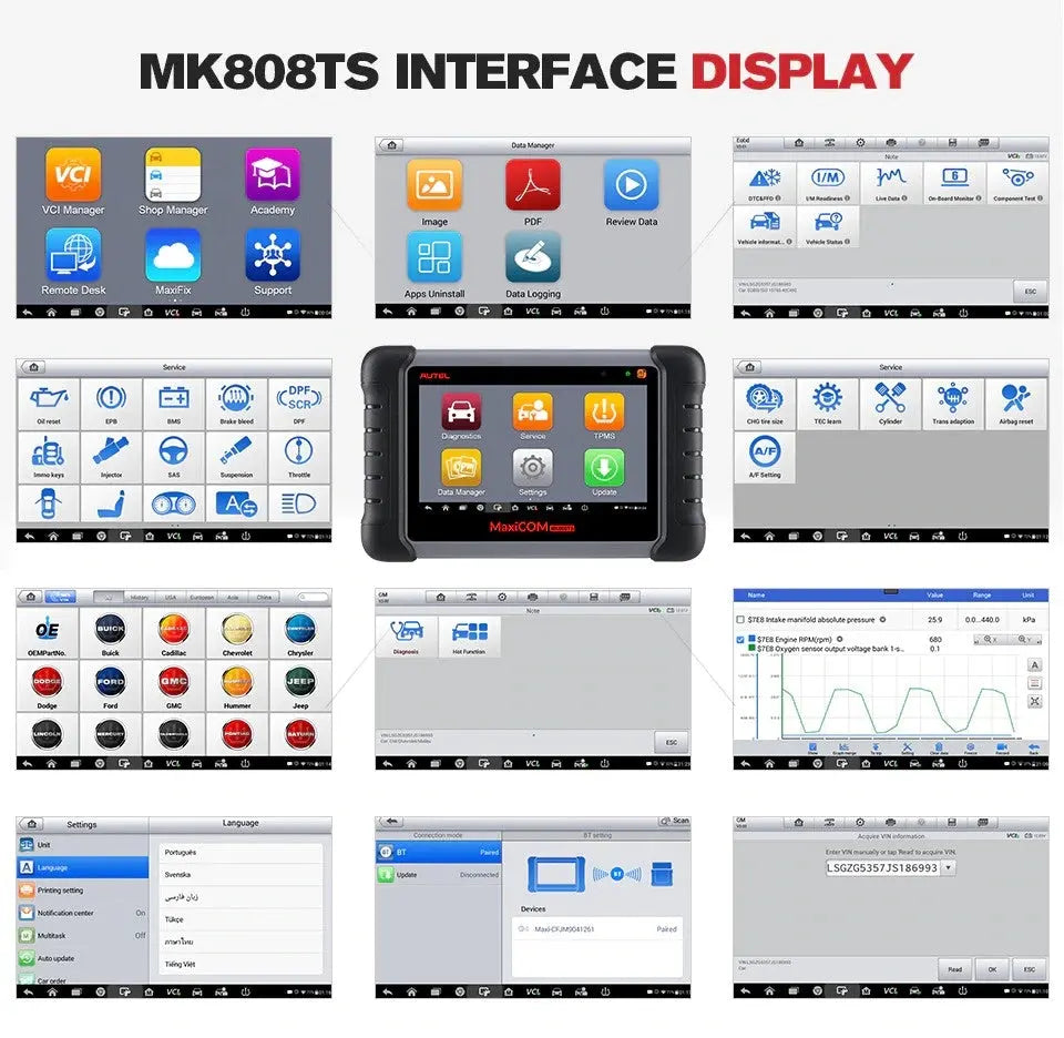 Autel Autel MaxiCom MK808S-TS Auto Uitleesapparaat