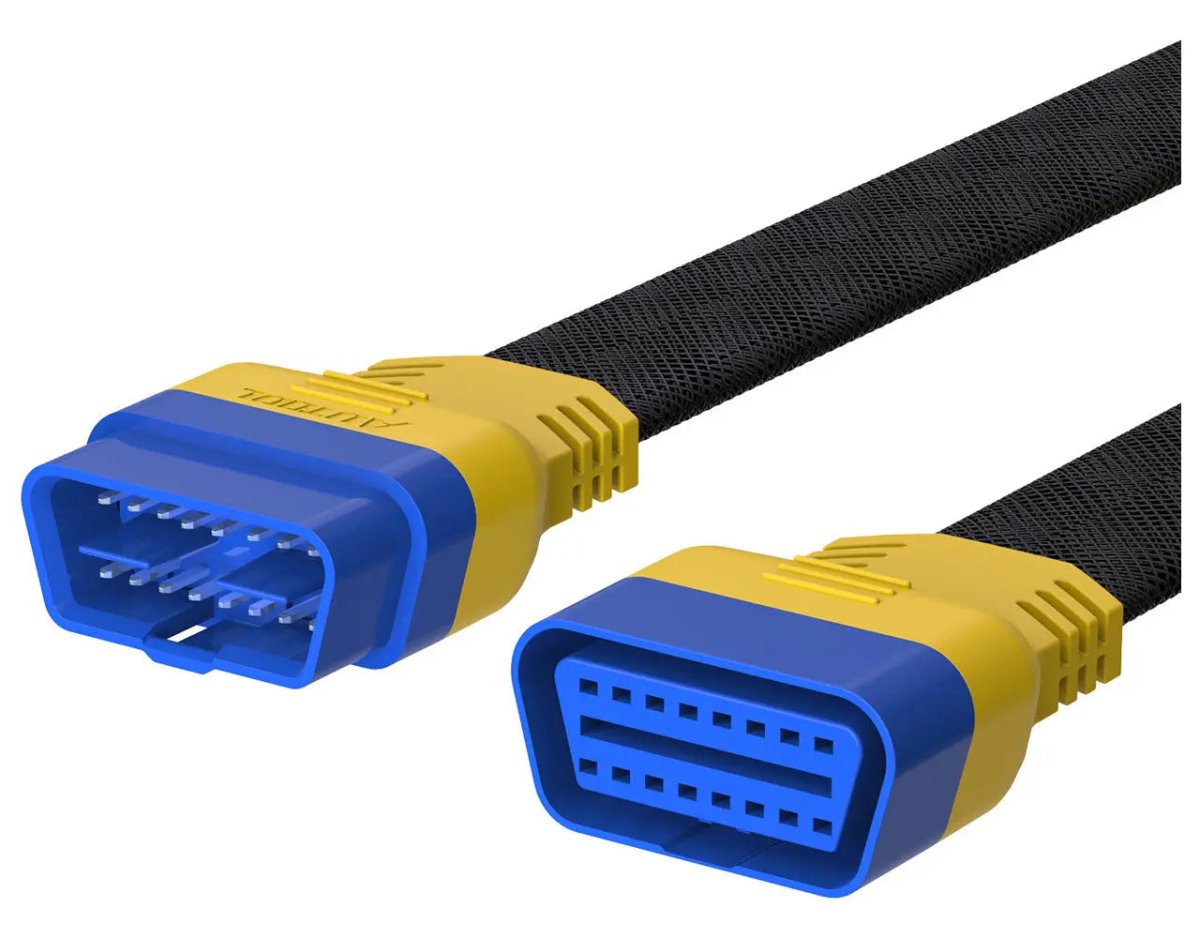 Autool 16 Pins OBD2 Nylon Verlengkabel 60 cm