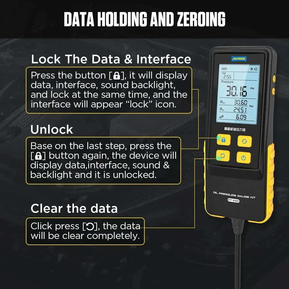 Autool PT620 Oliedruktester