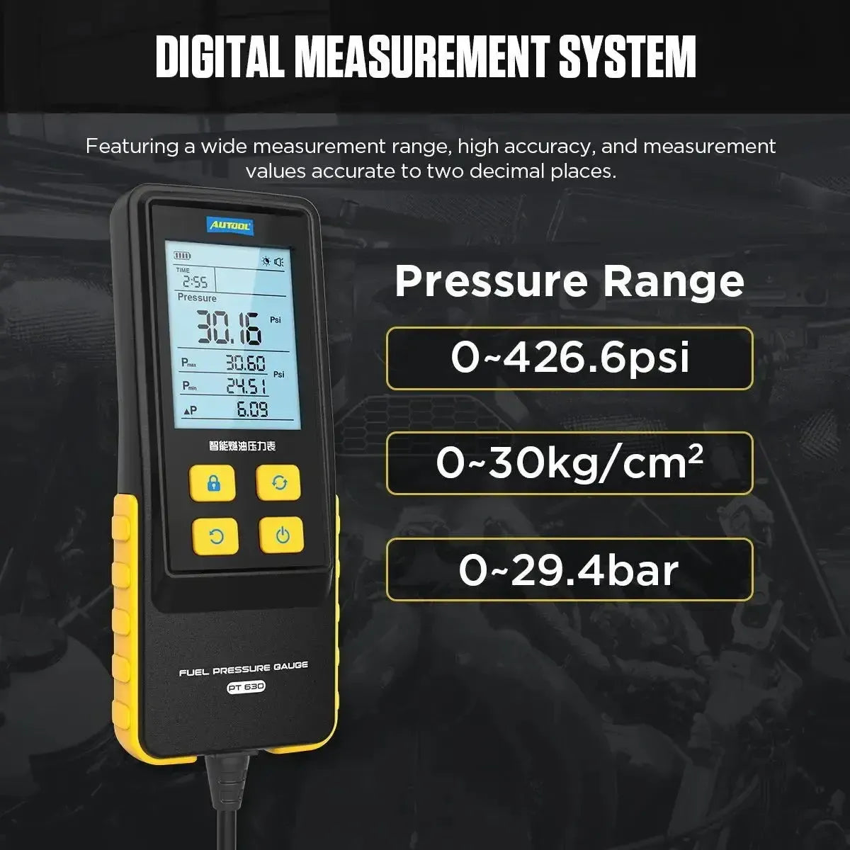 Autool PT630 Brandstofdruktester