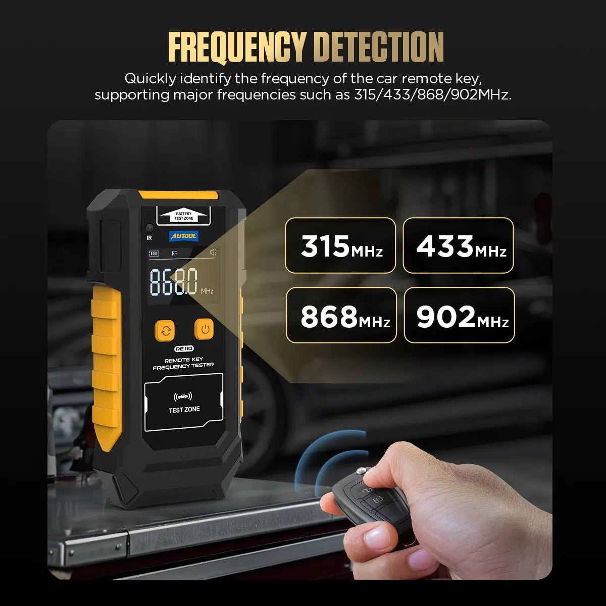 Autool RE110 Sleutelfrequentie- Infraroodtester