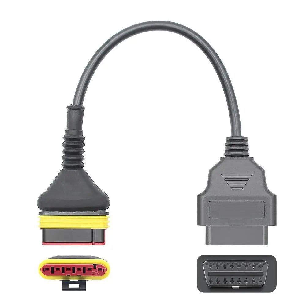 Benelli 6 Pins OBD - 16 Pins OBD2 Verloopkabel Motorfiets