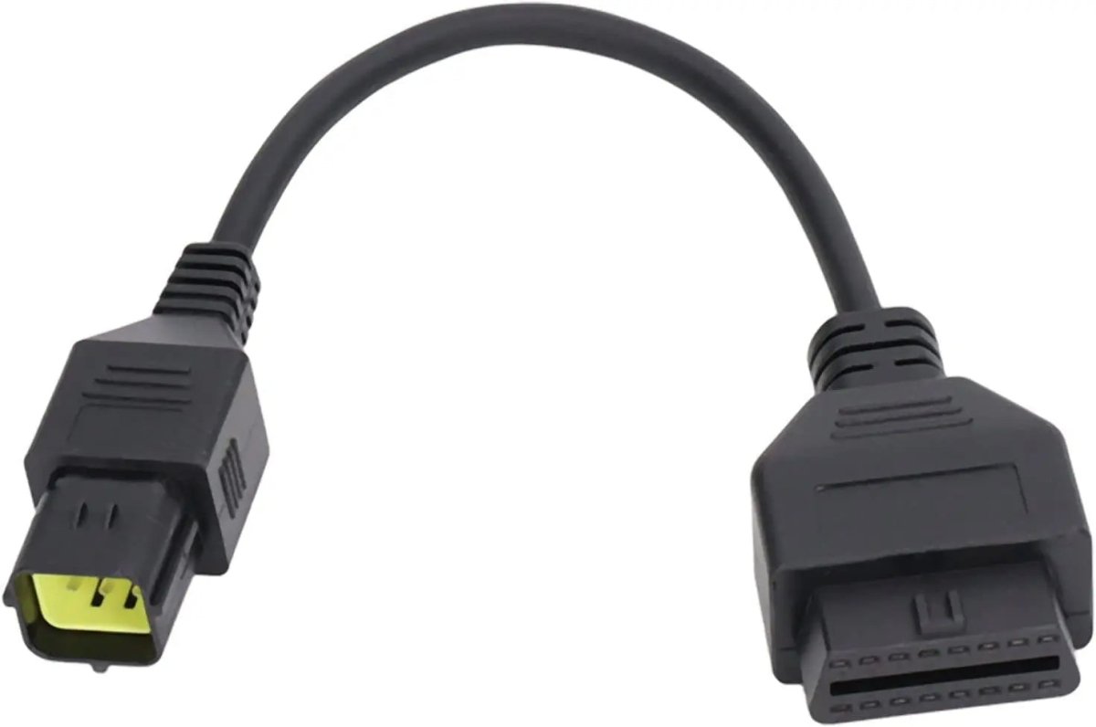 Husqvarna 6 Pins OBD - 16 Pins OBD2 Verloopkabel Motorfiets